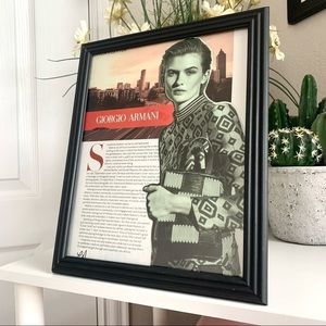 Giorgio Armani Collage Wall Art Editorial Fashion Print Modern Chic